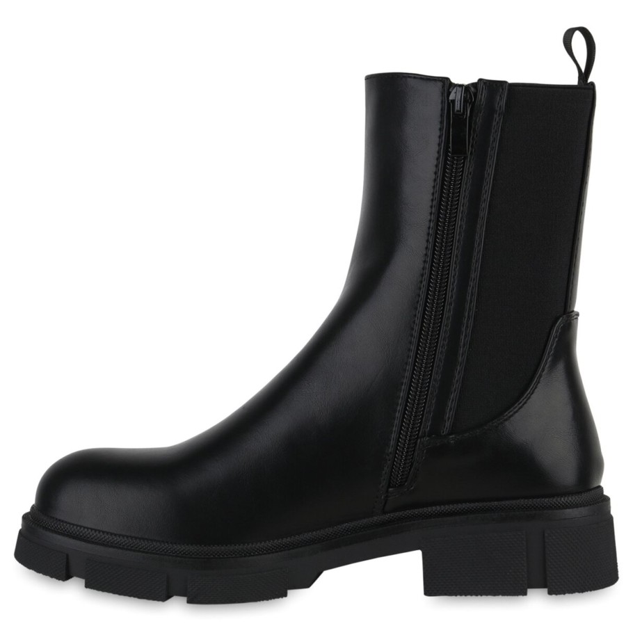 Damenschuhe Stiefelparadies | Damen Klassische Stiefeletten In Schwarz