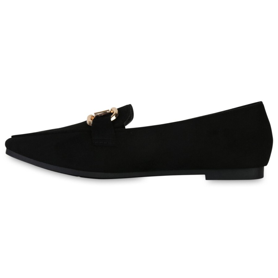 Damenschuhe Stiefelparadies | Damen Loafers In Schwarz