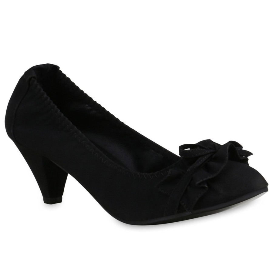 Damenschuhe Stiefelparadies | Damen Klassische Pumps In Schwarz