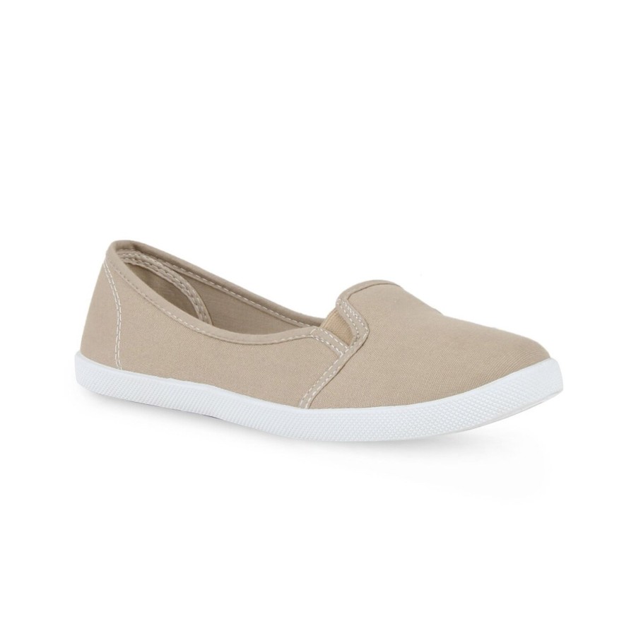 Damenschuhe Stiefelparadies | Damen Slip Ons In Khaki