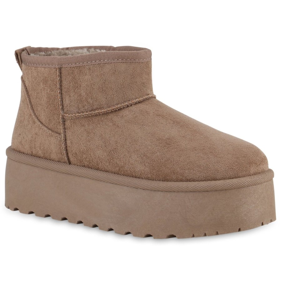 Damenschuhe Stiefelparadies | Damen Winter Boots In Khaki