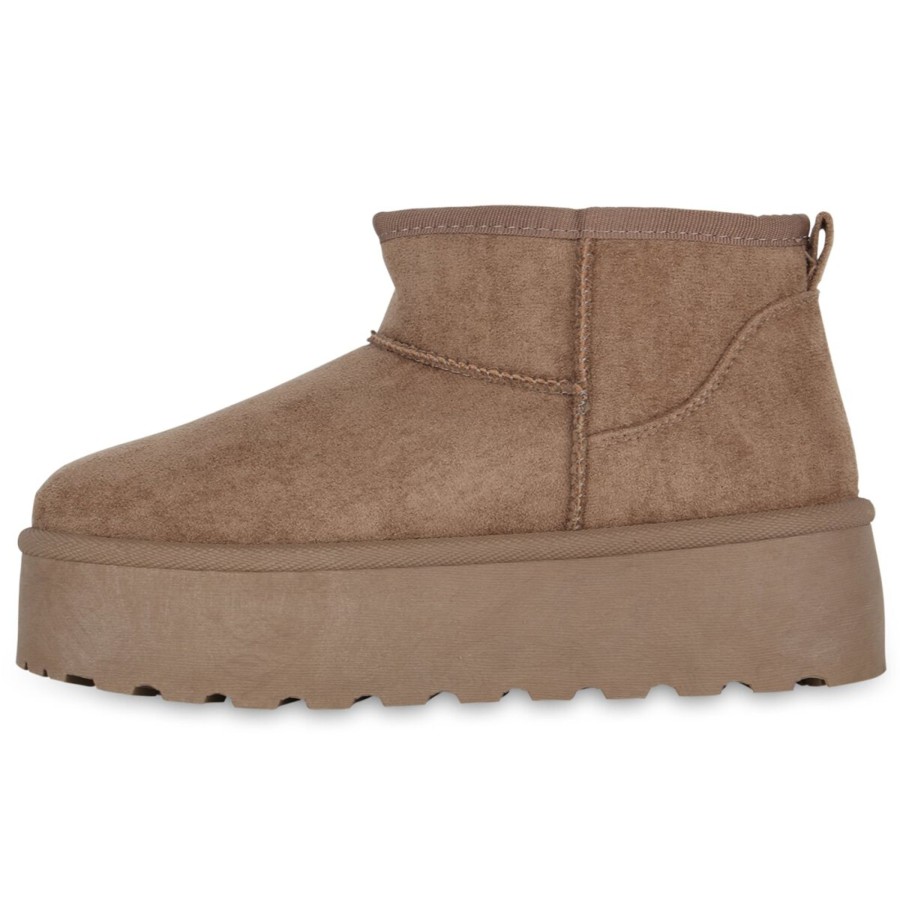 Damenschuhe Stiefelparadies | Damen Winter Boots In Khaki