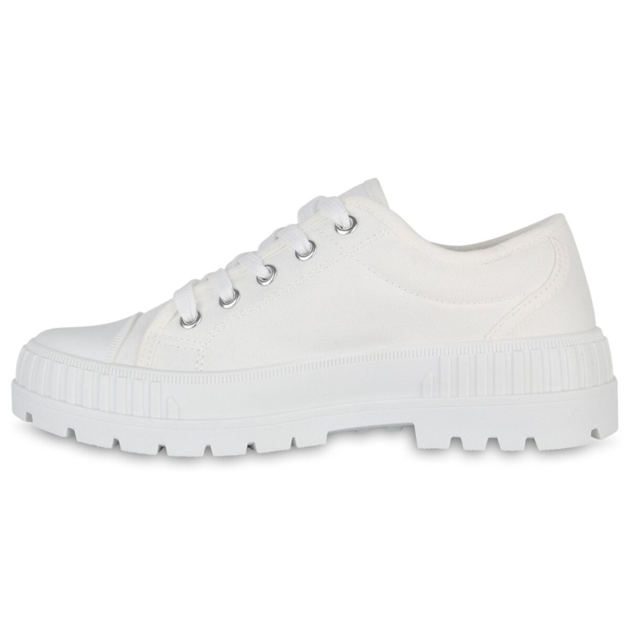 Damenschuhe Stiefelparadies | Damen Sneaker Low In Weiss