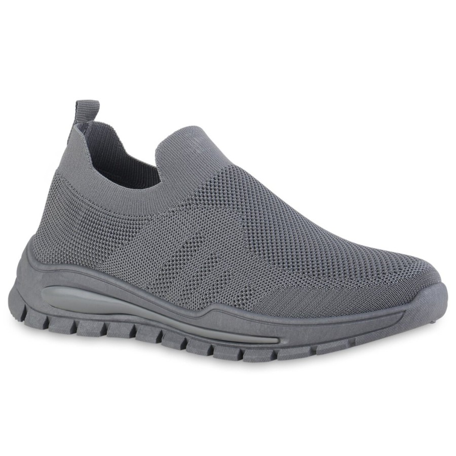 Herrenschuhe Stiefelparadies | Herren Slip Ons In Grau