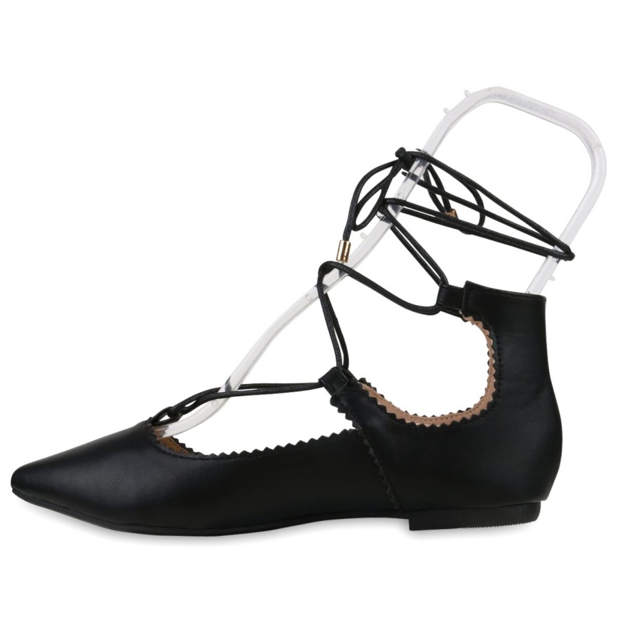 Damenschuhe Stiefelparadies | Damen Klassische Ballerinas In Schwarz