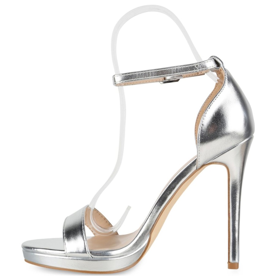 Damenschuhe Stiefelparadies | Damen High Heels In Silber