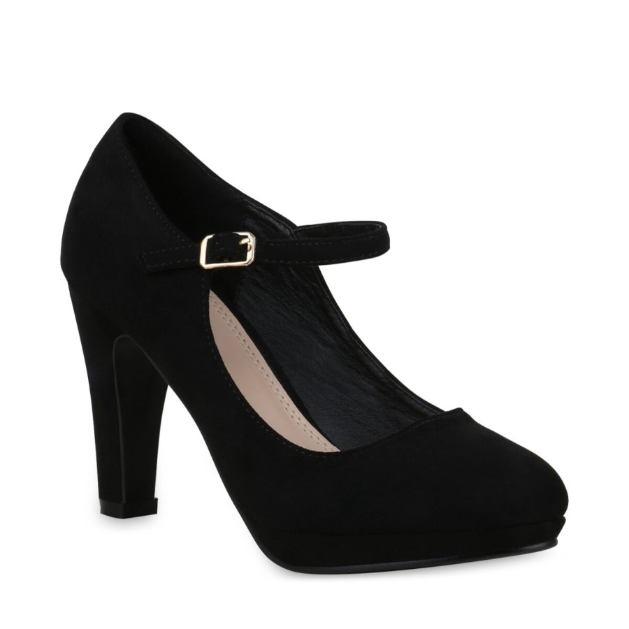 Damenschuhe Stiefelparadies | Damen Mary Janes In Schwarz