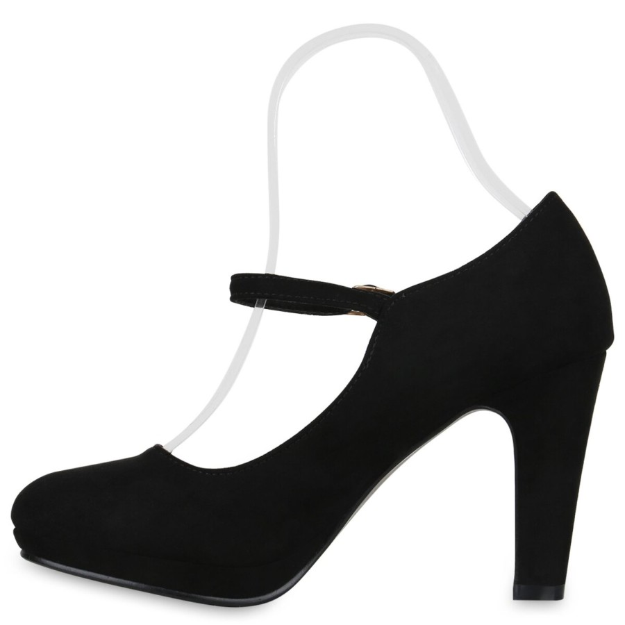 Damenschuhe Stiefelparadies | Damen Mary Janes In Schwarz