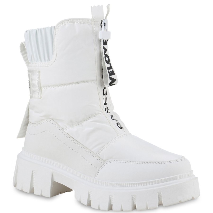 Damenschuhe Stiefelparadies | Damen Winter Boots In Weiss