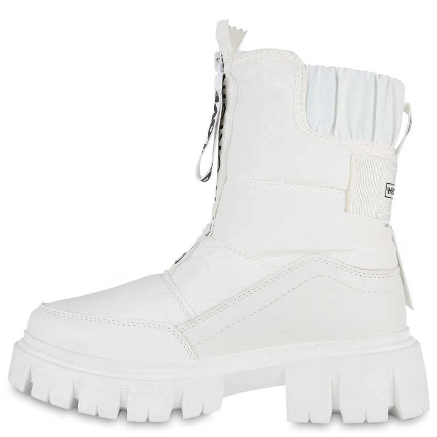 Damenschuhe Stiefelparadies | Damen Winter Boots In Weiss