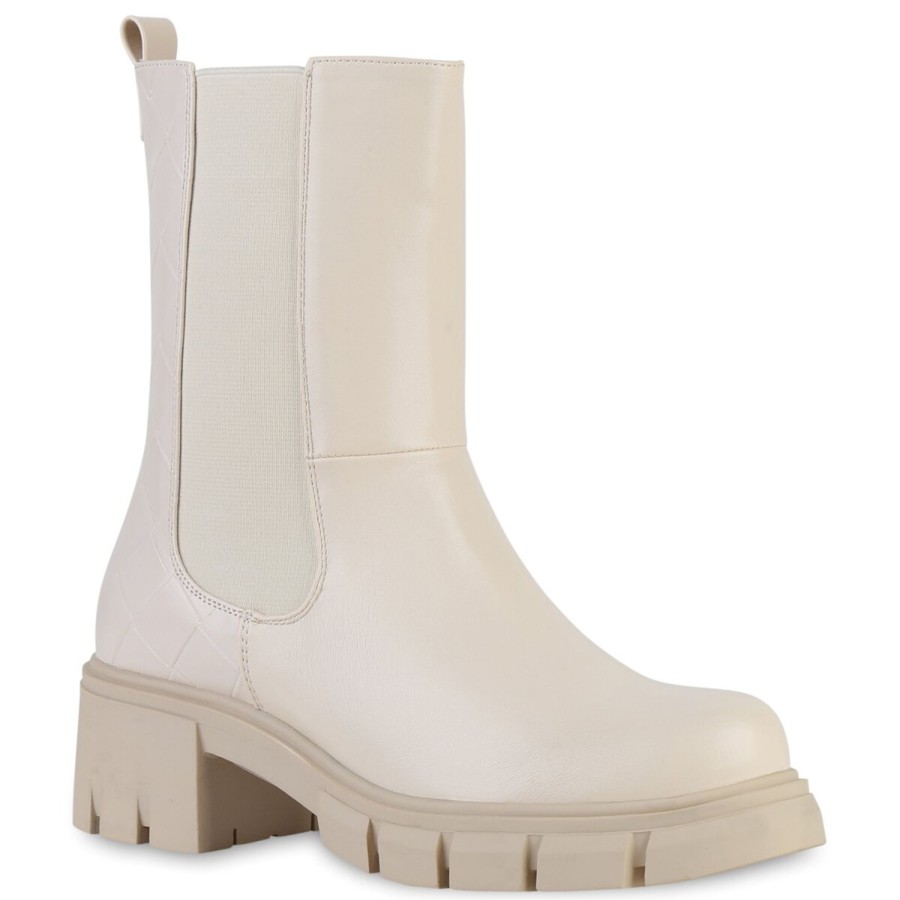 Damenschuhe Stiefelparadies | Damen Klassische Stiefeletten In Beige