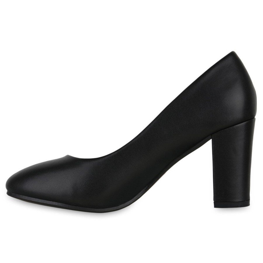 Damenschuhe Stiefelparadies | Damen Klassische Pumps In Schwarz