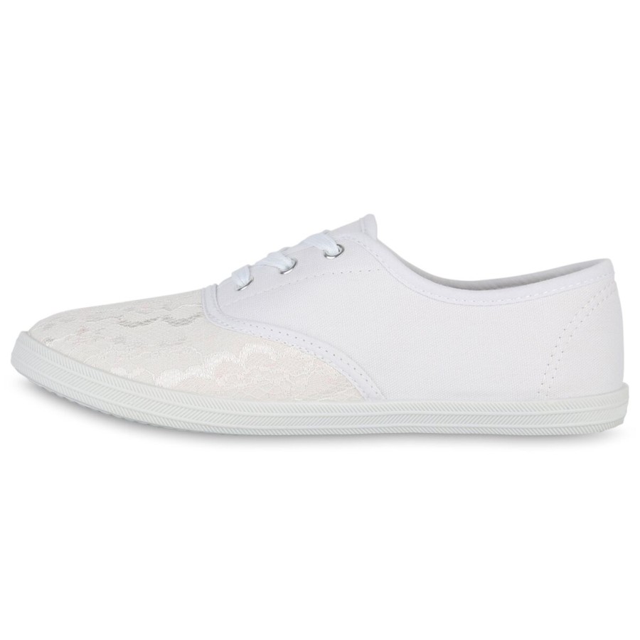 Damenschuhe Stiefelparadies | Damen Sneaker Low In Weiss