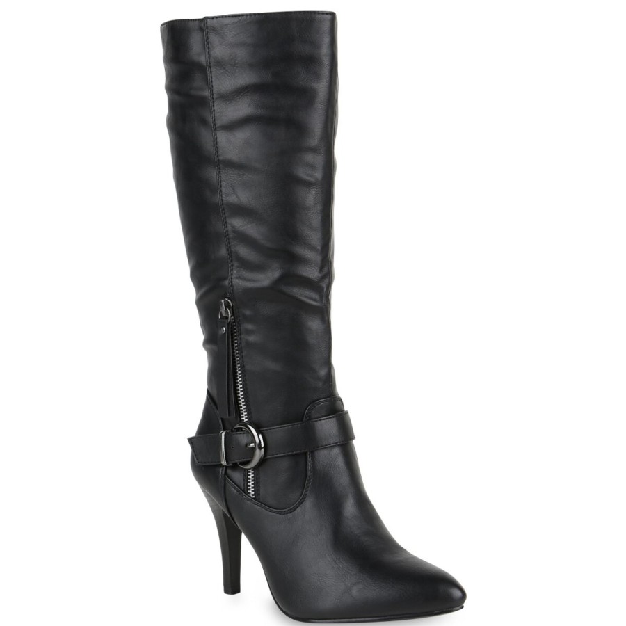 Damenschuhe Stiefelparadies | Damen Klassische Stiefel In Schwarz