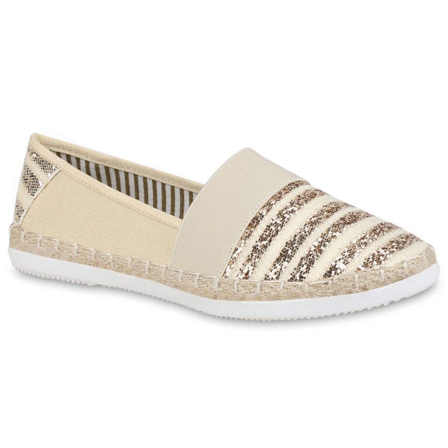 Damenschuhe Stiefelparadies | Damen Espadrilles In Creme