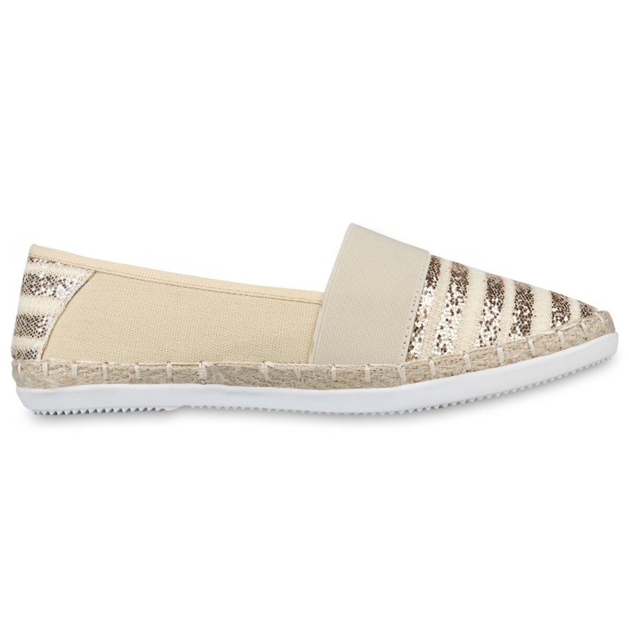 Damenschuhe Stiefelparadies | Damen Espadrilles In Creme