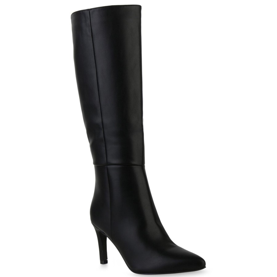 Damenschuhe Stiefelparadies | Damen Klassische Stiefel In Schwarz