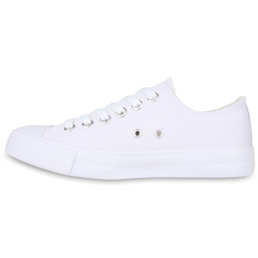 Damenschuhe Stiefelparadies | Damen Sneaker Low In Weiss Weiss