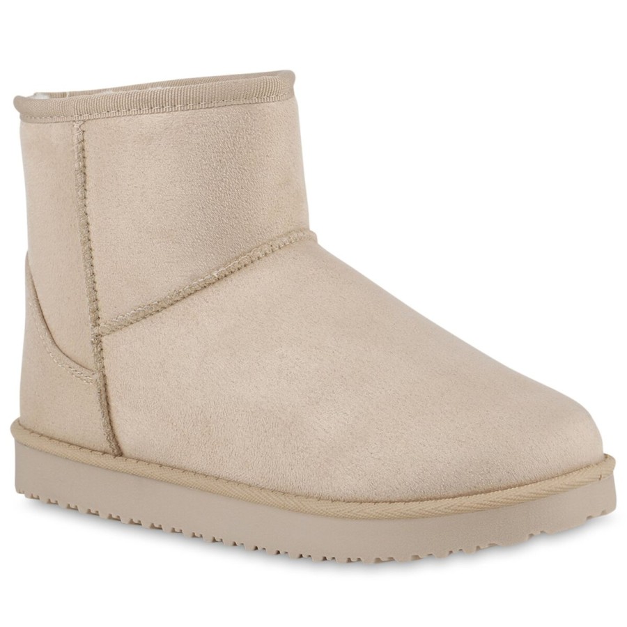 Damenschuhe Stiefelparadies | Damen Winter Boots In Beige