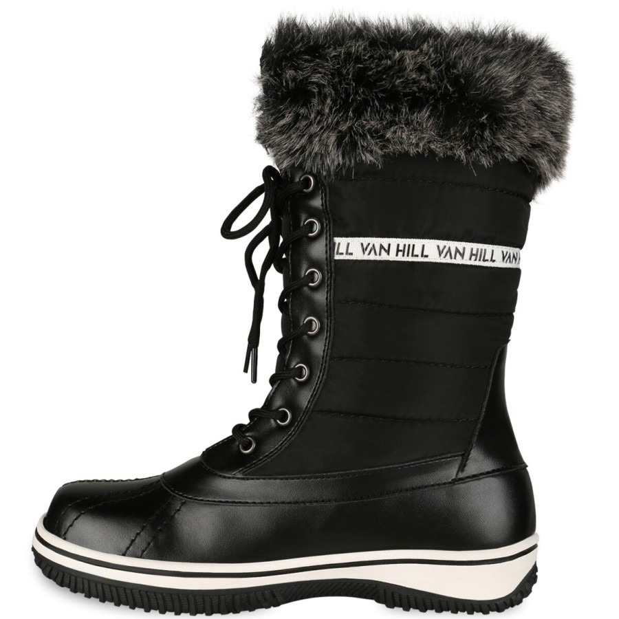 Damenschuhe Stiefelparadies | Damen Winterstiefel In Schwarz