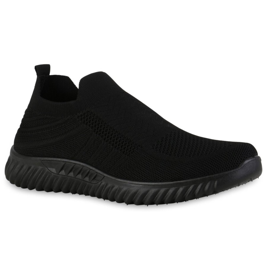 Herrenschuhe Stiefelparadies | Herren Slip Ons In Schwarz