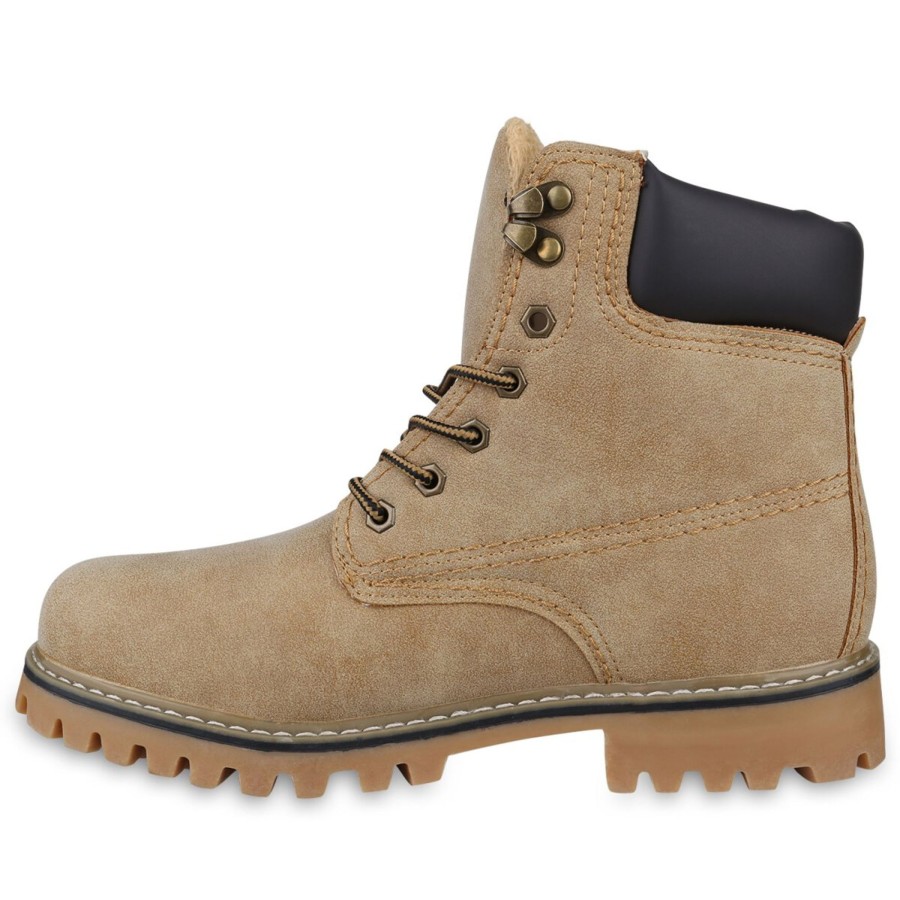 Herrenschuhe Stiefelparadies | Herren Worker Boots In Creme