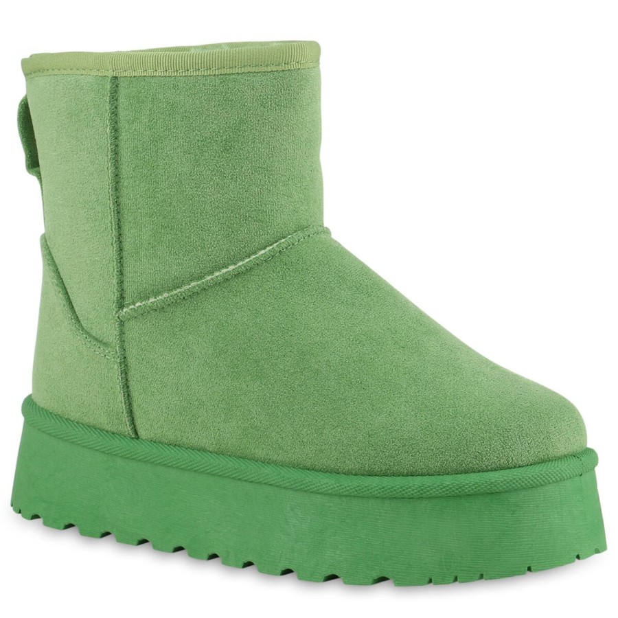 Damenschuhe Stiefelparadies | Damen Winter Boots In Grun