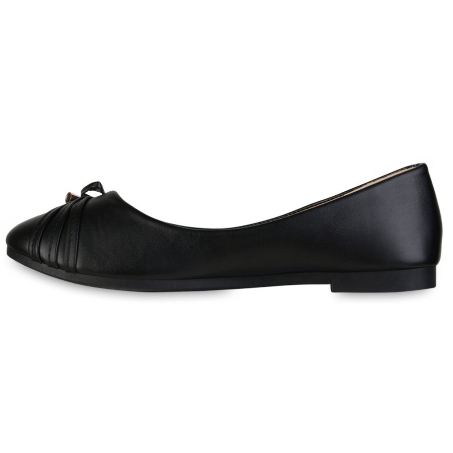 Damenschuhe Stiefelparadies | Damen Klassische Ballerinas In Schwarz