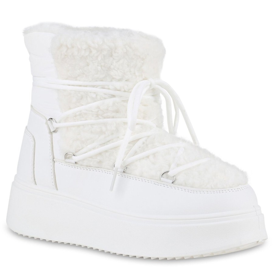 Damenschuhe Stiefelparadies | Damen Winter Boots In Weiss