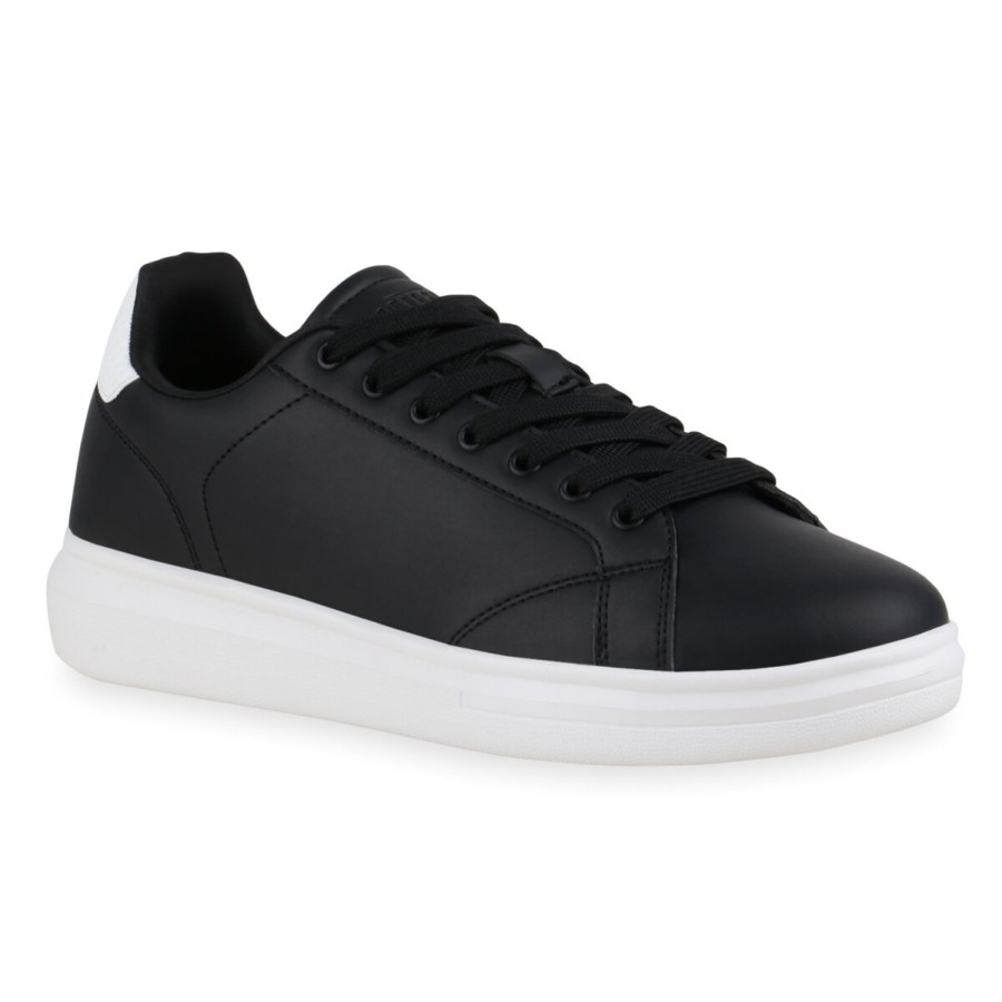 Herrenschuhe Stiefelparadies | Herren Sneaker Low In Schwarz Weiss