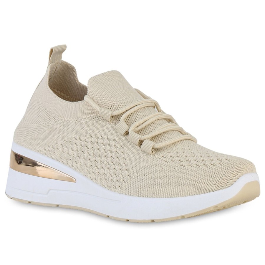 Damenschuhe Stiefelparadies | Damen Laufschuhe In Beige