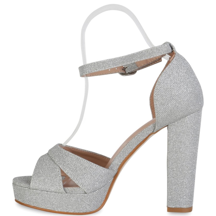 Damenschuhe Stiefelparadies | Damen High Heels In Silber