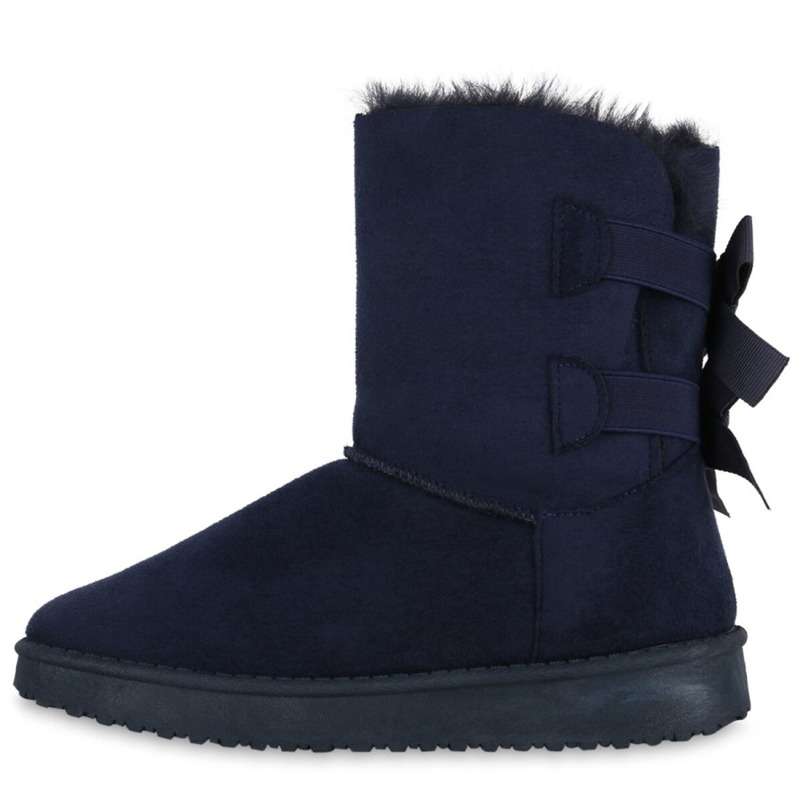 Damenschuhe Stiefelparadies | Damen Winter Boots In Dunkelblau