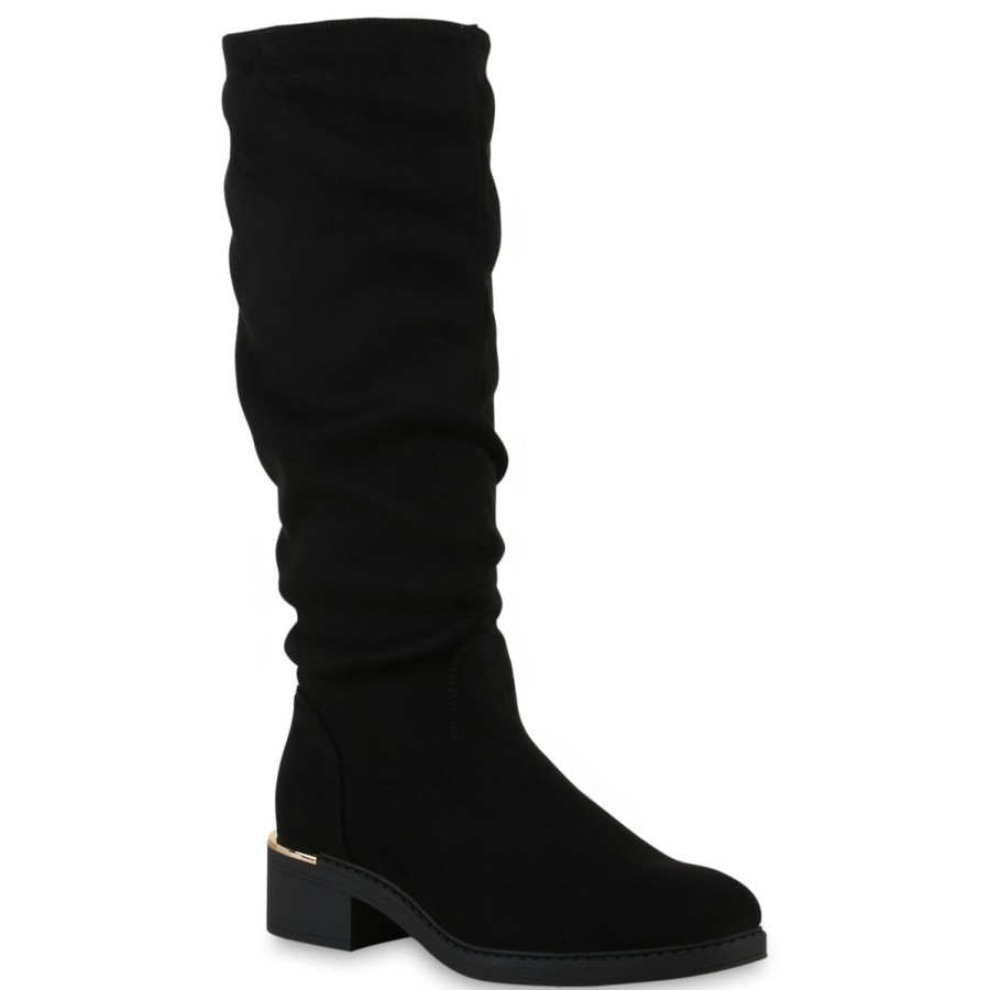 Damenschuhe Stiefelparadies | Damen Klassische Stiefel In Schwarz