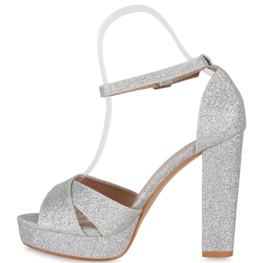 Damenschuhe Stiefelparadies | Damen High Heels In Silber