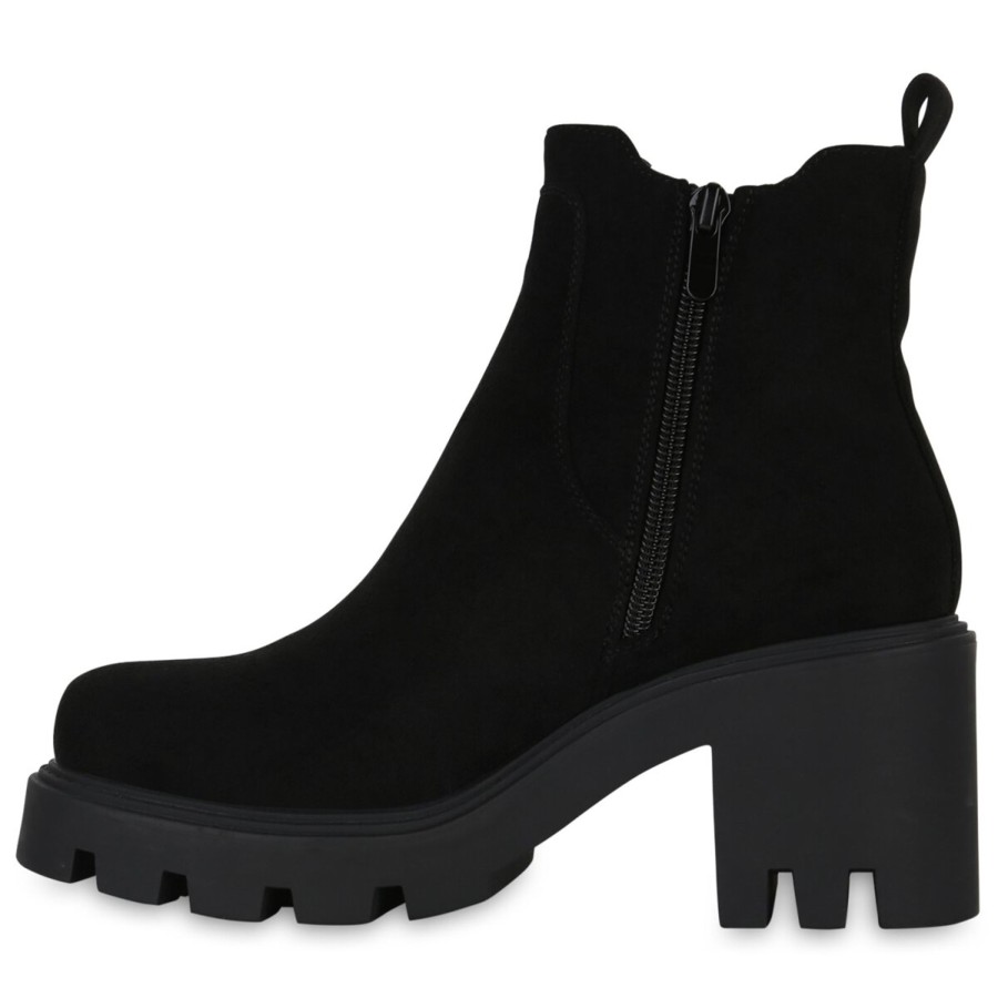 Damenschuhe Stiefelparadies | Damen Klassische Stiefeletten In Schwarz