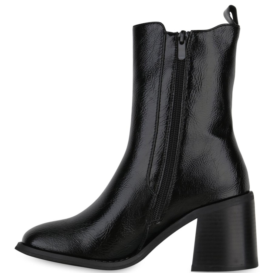 Damenschuhe Stiefelparadies | Damen Klassische Stiefeletten In Schwarz