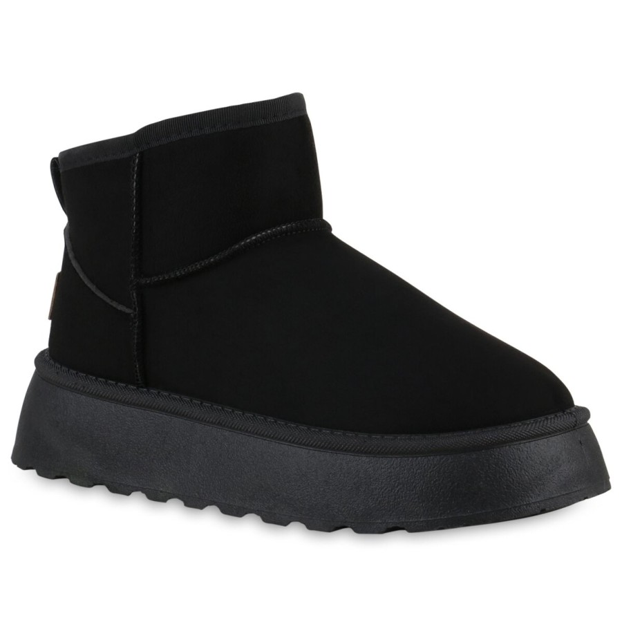 Damenschuhe Stiefelparadies | Damen Winter Boots In Schwarz