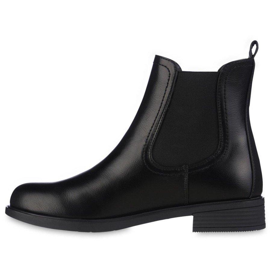 Damenschuhe Stiefelparadies | Damen Chelsea Boots In Schwarz