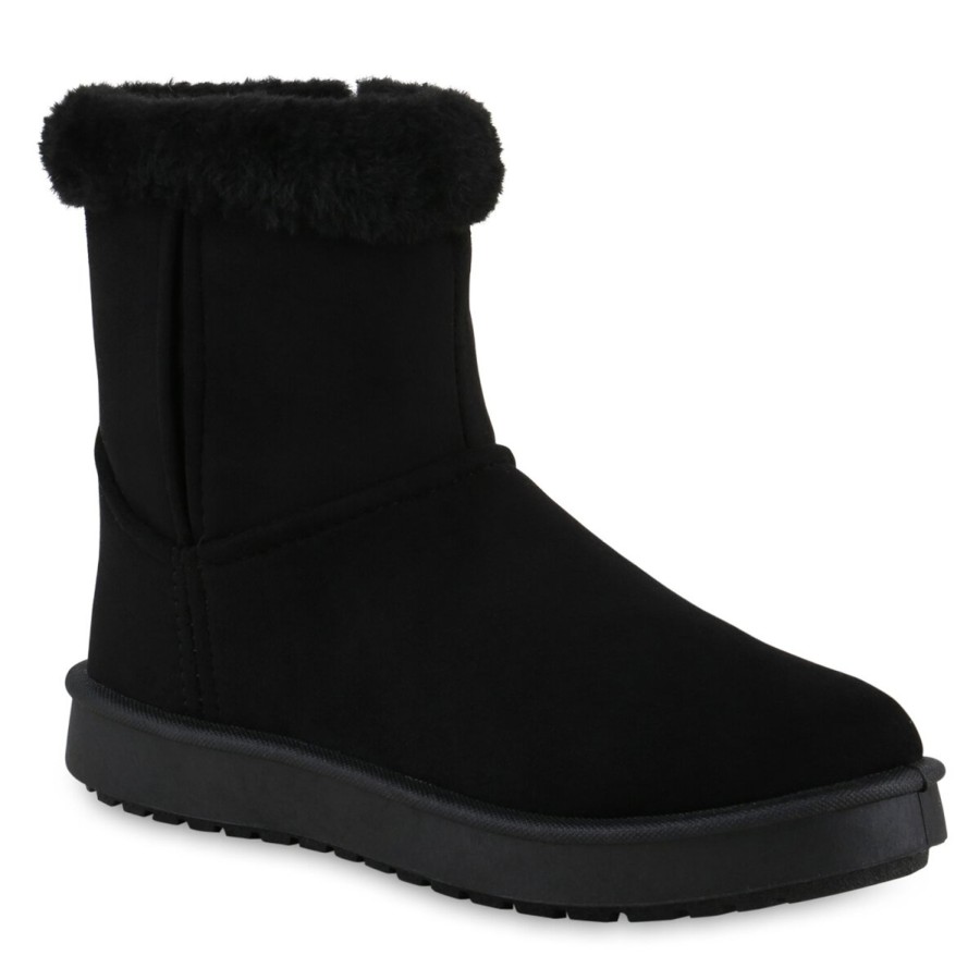 Damenschuhe Stiefelparadies | Damen Winter Boots In Schwarz