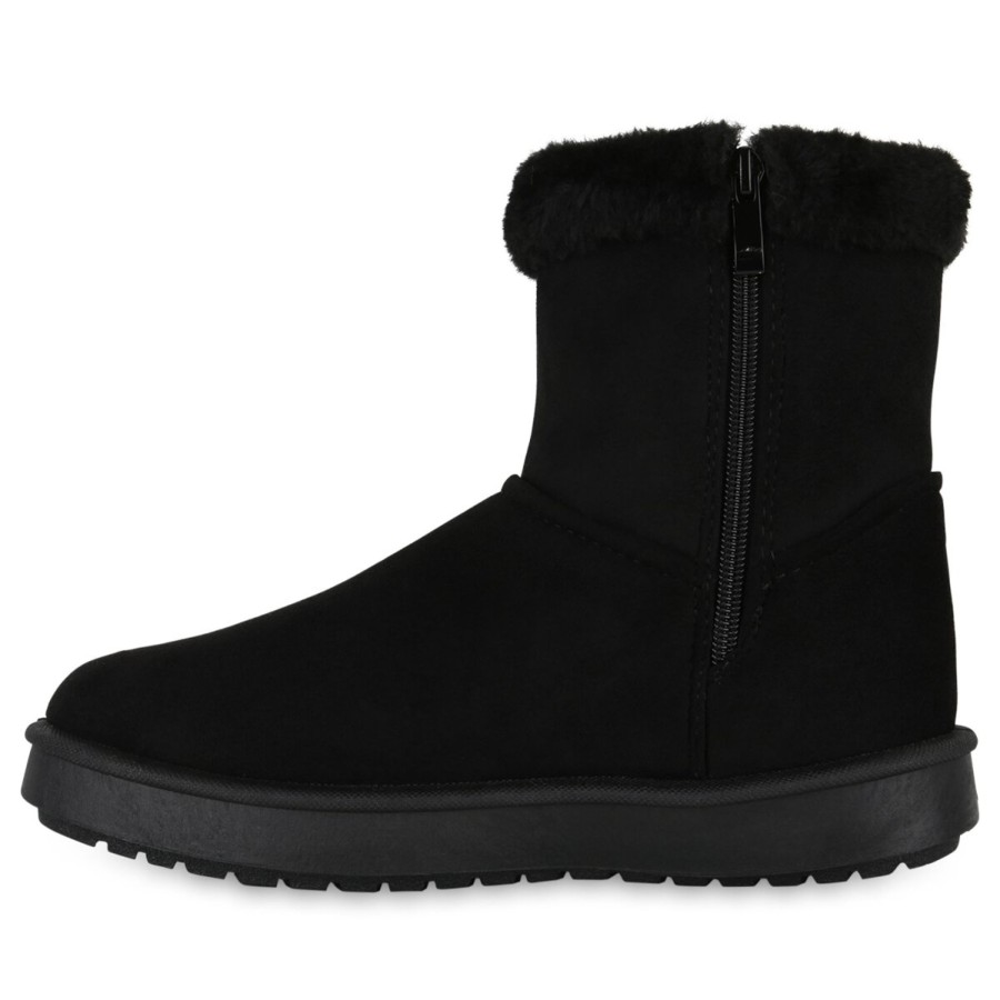 Damenschuhe Stiefelparadies | Damen Winter Boots In Schwarz