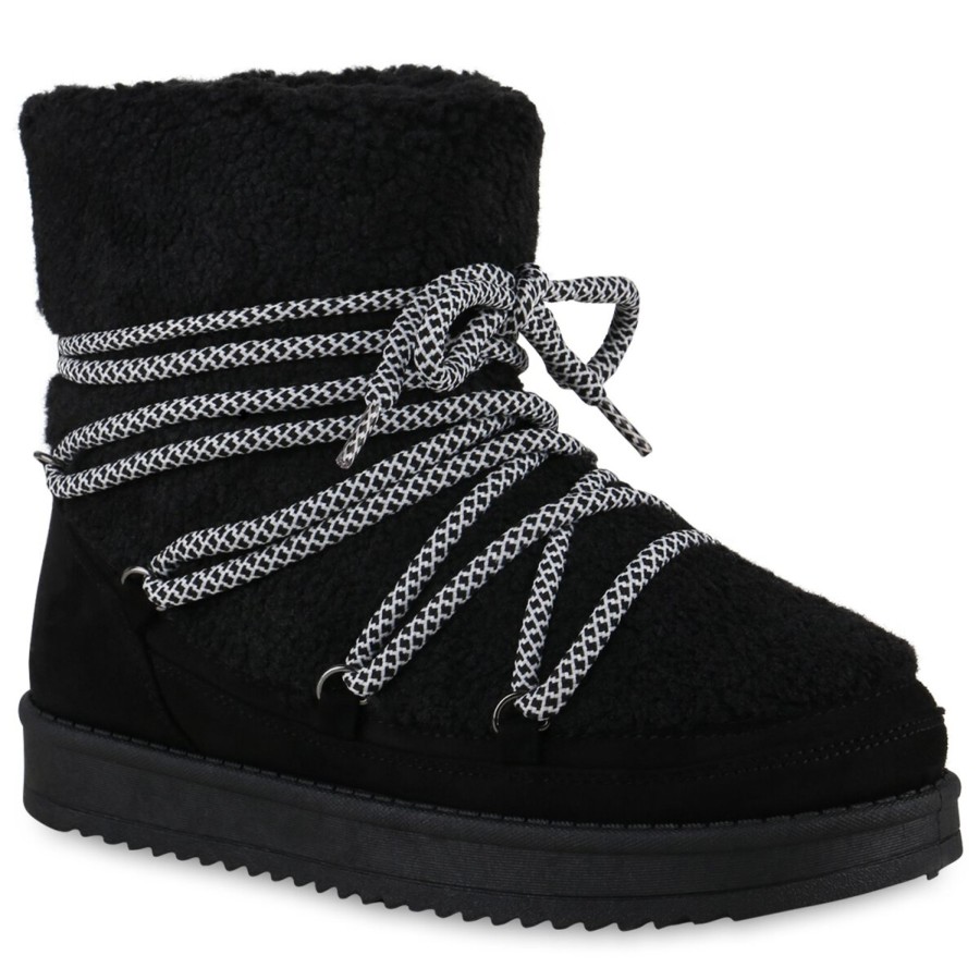 Damenschuhe Stiefelparadies | Damen Winter Boots In Schwarz