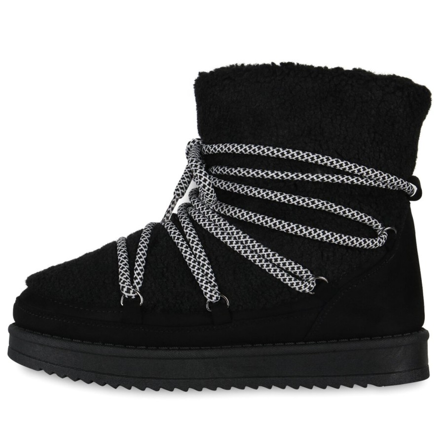 Damenschuhe Stiefelparadies | Damen Winter Boots In Schwarz