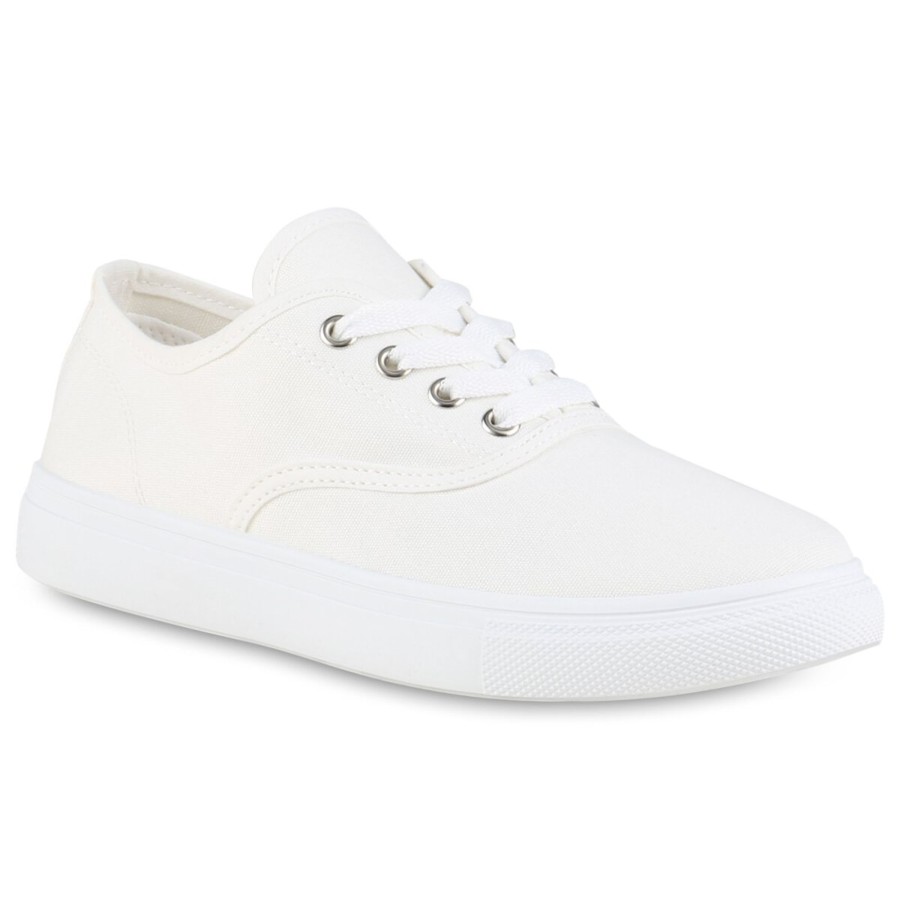 Damenschuhe Stiefelparadies | Damen Sneaker Low In Weiss