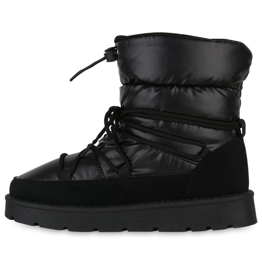 Damenschuhe Stiefelparadies | Damen Winter Boots In Schwarz