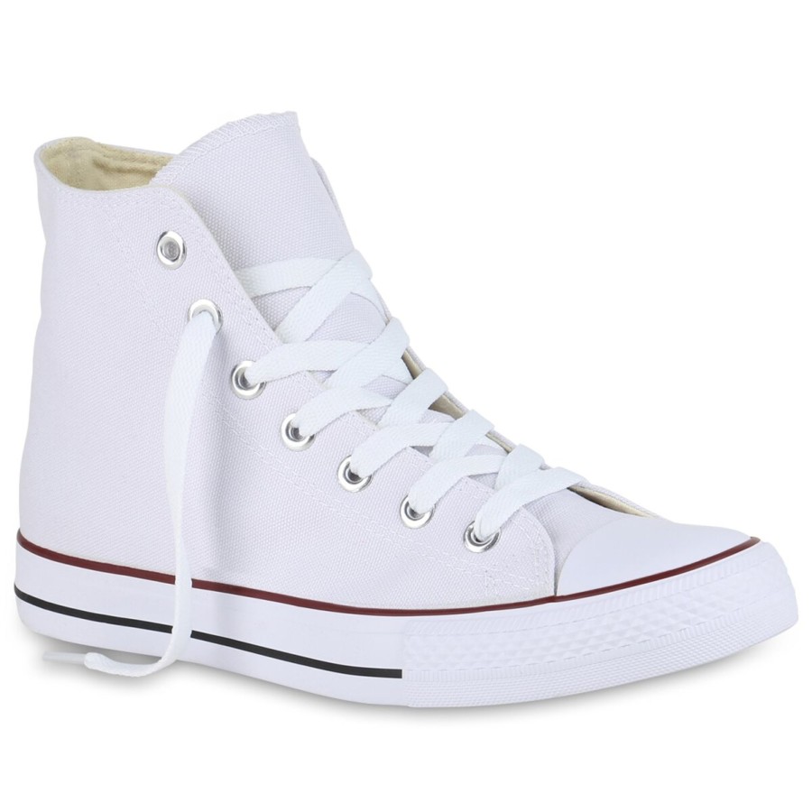 Herrenschuhe Stiefelparadies | Herren Sneaker High In Weiss