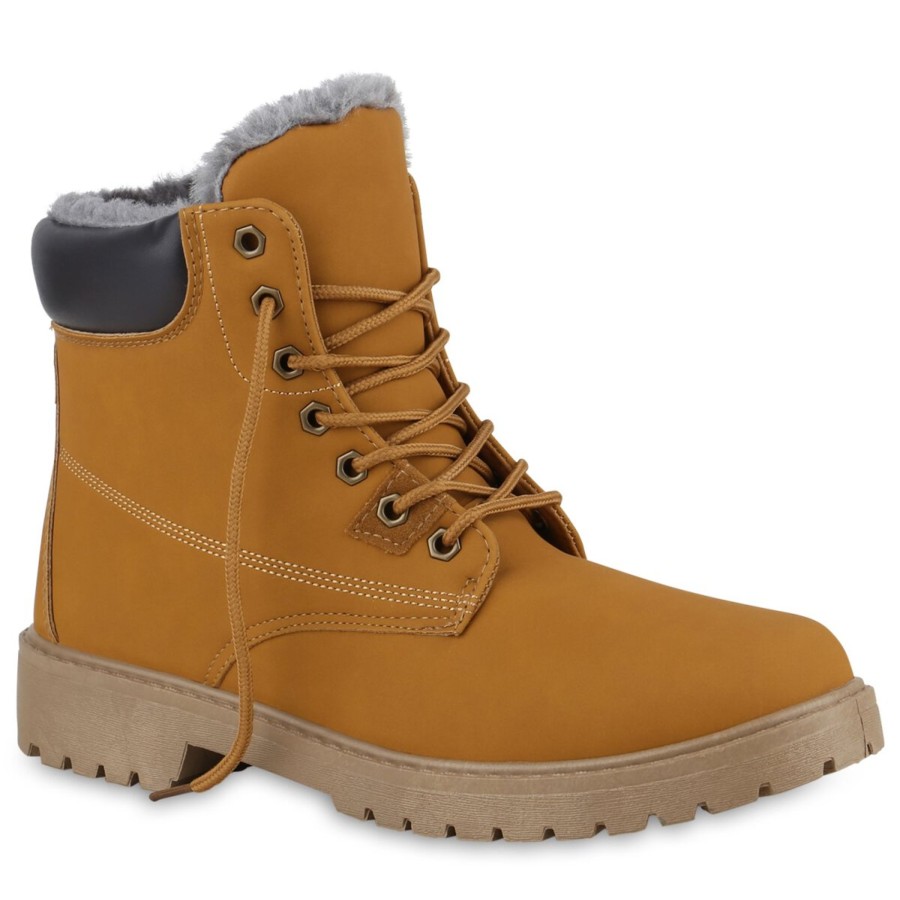 Herrenschuhe Stiefelparadies | Herren Worker Boots In Hellbraun