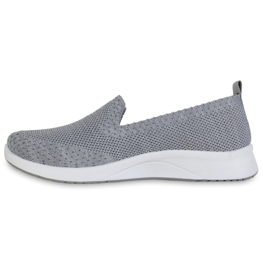 Damenschuhe Stiefelparadies | Damen Slip Ons In Grau