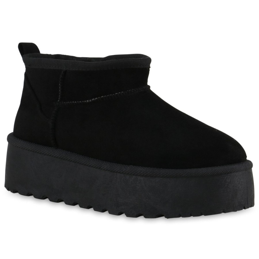 Damenschuhe Stiefelparadies | Damen Winter Boots In Schwarz