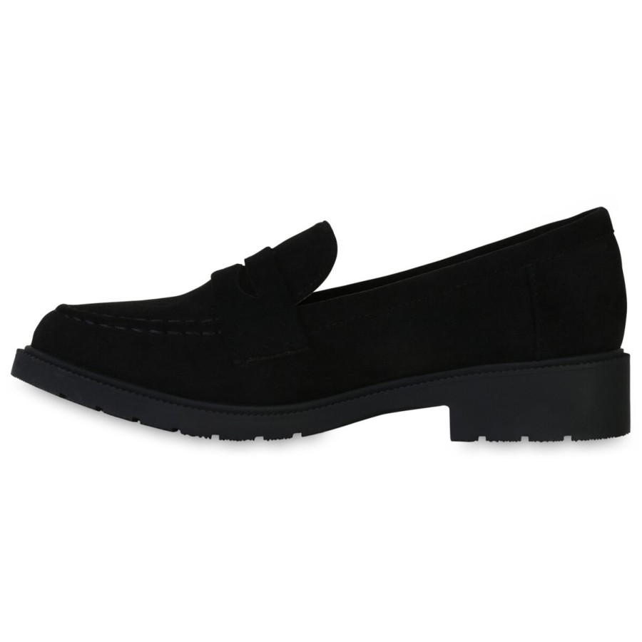 Damenschuhe Stiefelparadies | Damen Loafers In Schwarz